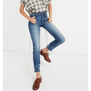Madewell Slim Straight Jeans Petite 26 Button Front Capsule Staple Wardrobe